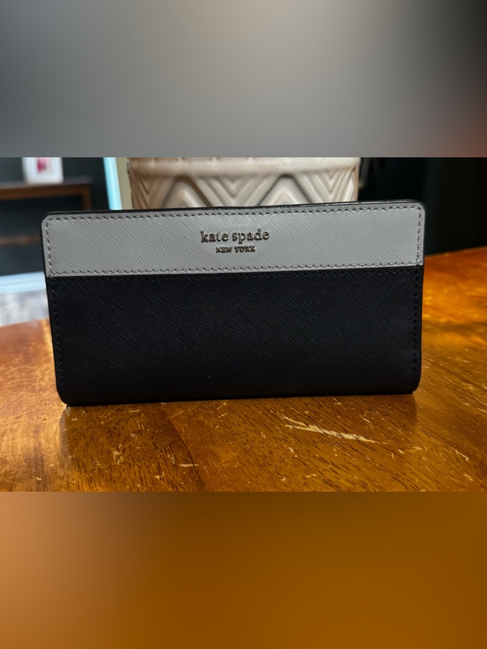 Kate Spade Staci Colorblock Large Slim Bifold Wallet - Blue